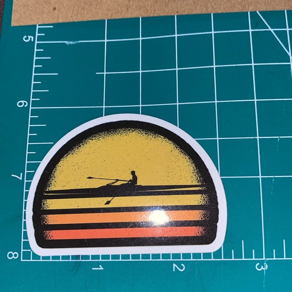 🌈20/$5🌈 Sunset Rowing Sticker - Picture 2 of 3